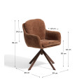 Поворотный стул Lexa C00511UP10 карамельный8